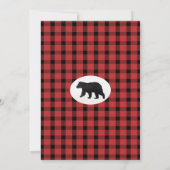 Waterverf Lumberjack 1e Verjaardag Uitnodiging (Achterkant)