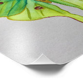 Waterverf Luna Moth Foto Afdruk (Hoek)