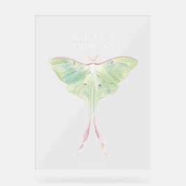 Waterverf Luna Moth Wedding Acryl Bord