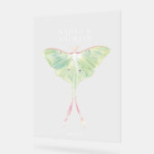 Waterverf Luna Moth Wedding Acryl Bord (Hoek)