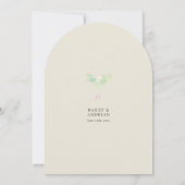 Waterverf Luna Moth Wedding Kaart (Achterkant)