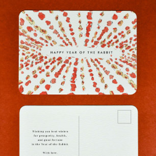 Waterverf Lunar New Year Chinese Lunar Feestdagenkaart