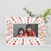 Waterverf Lunar New Year Foto Chinese Lunar Feestdagenkaart (Staand voorkant)