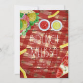 Waterverf Lunch Brunch Food Restaurant Party Kaart (Voorkant)