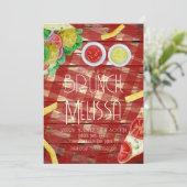 Waterverf Lunch Brunch Food Restaurant Party Kaart (Staand voorkant)