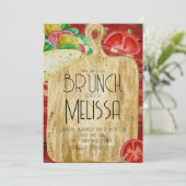 Waterverf Lunch Brunch Networking Kantoor Event Kaart (Staand voorkant)