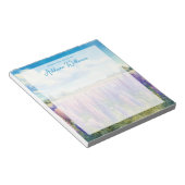 Waterverf Lupine Wildflowers Aangepaste naam Notitieblok (Schuin)