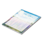 Waterverf Lupine Wildflowers Aangepaste naam Notitieblok (Linkerzijde)