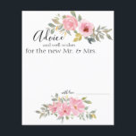 Waterverf Lush Blush Pink Floral Advice Kaart<br><div class="desc">Mooie zachte Waterverf Lush Blush Pink Floral met een gouden aanraking. Pas uw gegevens snel en eenvoudig aan met uw gegevens. Druk op de knop Aanpassen. Coördinatie van de bloem op de achterkant. Overeenkomende objecten om je collectie te voltooien zijn beschikbaar in onze Zazzle winkel!</div>