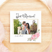 Waterverf Lush Blush Pink Floral Wedding Aankondiging