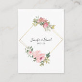 Waterverf Lush Blush Pink Floral Wedding Informatiekaartje (Achterkant)
