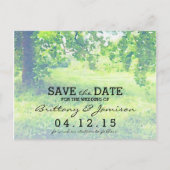 Waterverf Lush Meadow and Tree Sla de datum op Aankondigingskaart (Voorkant)