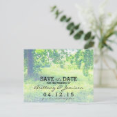 Waterverf Lush Meadow and Tree Sla de datum op Aankondigingskaart (Staand voorkant)