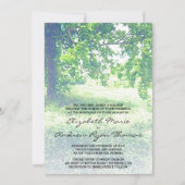 Waterverf Lush Meadow and Tree Wedding Invitation Kaart (Voorkant)