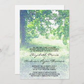 Waterverf Lush Meadow and Tree Wedding Invitation Kaart (Voorkant / Achterkant)