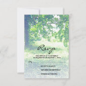 Waterverf Lush Meadow and Tree Wedding RSVP (Voorkant)