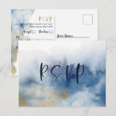 Waterverf Lux RSVP Briefkaart V2 (Voorkant / Achterkant)