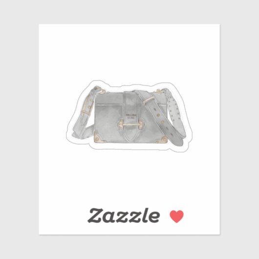 waterverf luxe Prada tas illustratie Sticker (Vel)