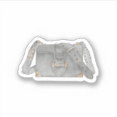 waterverf luxe Prada tas illustratie Sticker (Voorkant)