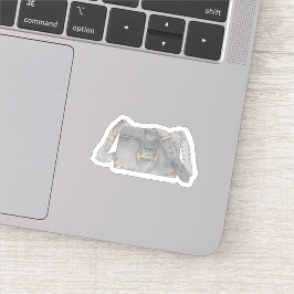 waterverf luxe Prada tas illustratie Sticker