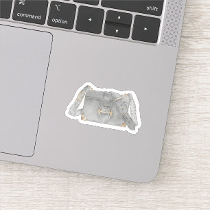 waterverf luxe Prada tas illustratie Sticker