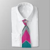 Waterverf Luxe Roze Groene Print Stropdas (Gebonden)