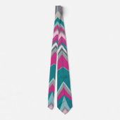 Waterverf Luxe Roze Groene Print Stropdas (Achterkant)