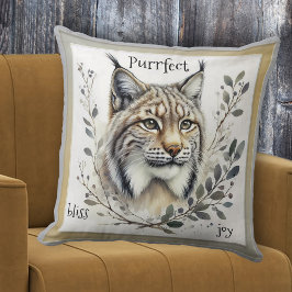 Waterverf Lynx Big Cat Kussen