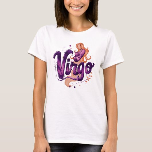 Waterverf Maagd Graffiti Airbrush Zodiac Woman T-shirt (Voorkant)