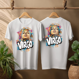 Waterverf Maagd Graffiti Airbrush Zodiac Woman T-shirt