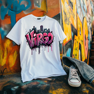 Waterverf Maagd Graffiti Airbrush Zodiac Woman T-shirt