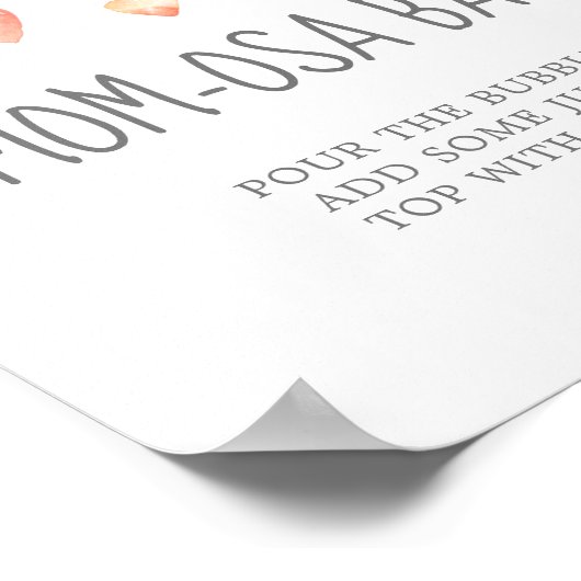 Waterverf maakt Baby shower Mam-osa-borden warm Poster (Hoek)