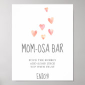Waterverf maakt Baby shower Mam-osa-borden warm Poster (Voorkant)