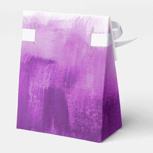 Waterverf maakt paarse wasbruiloft bedankt bedankdoosjes (Achterkant)