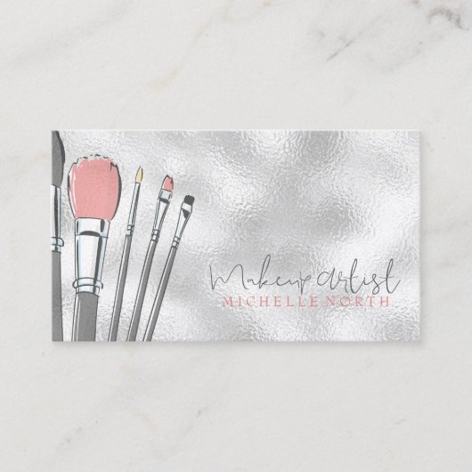 Waterverf maakt Penselen roze ID350 Visitekaartje (Voorkant)