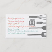 waterverf maakt visitekaartjes voor kokokcatering  (Achterkant)