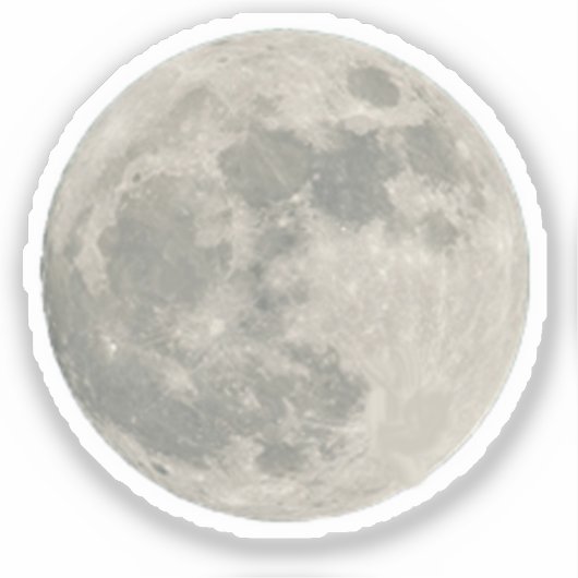 Waterverf Maan Outer Space Verjaardagsfeestje Sticker (Voorkant)