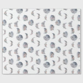 Waterverf maanfasepatroon cadeaupapier (Vlak)