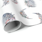 Waterverf maanfasepatroon cadeaupapier (Rol Hoek)