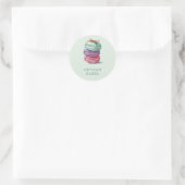 Waterverf Macaron Baker Pastry Chef Mint Green Ronde Sticker (Tas)