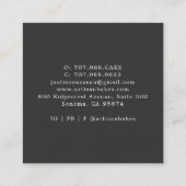 Waterverf Macaron Cookies Baker Pastry Chef Vierkante Visitekaartje (Achterkant)