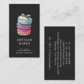 Waterverf Macaron Cookies Baker Pastry Chef Visitekaartje (Voorkant / Achterkant)