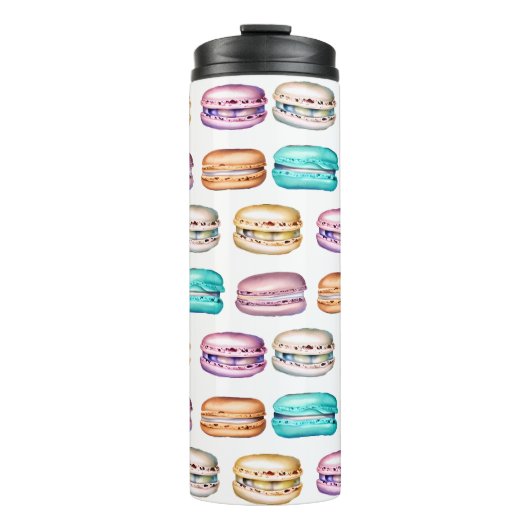  Waterverf Macaron Cookies Thermosbeker (Voorkant)