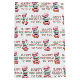 Waterverf Macaron Cookies Verjaardag Medium Cadeauzakje