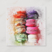 Waterverf Macaron Koekje Visitekaartje (Voorkant)