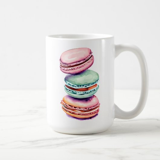  Waterverf Macaron Koffiemok (Rechts)