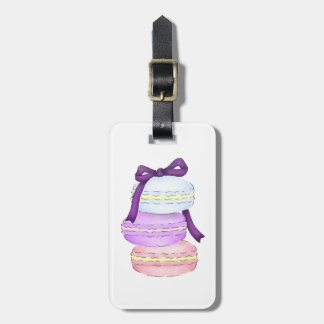 Waterverf Macaron Stack Bagagelabel