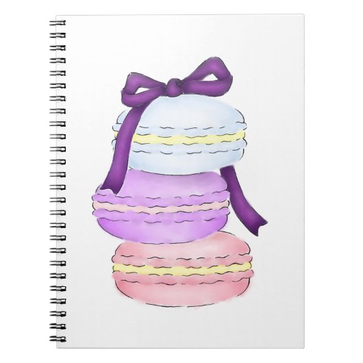 Waterverf Macaron Stack-laptop Notitieboek (Voorkant)
