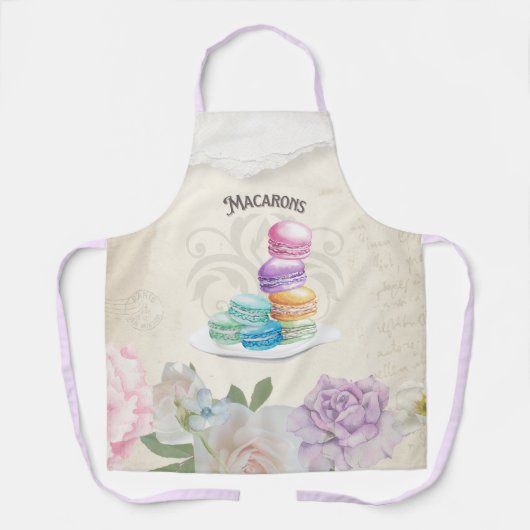 Waterverf macarons apron schort (Voorkant)
