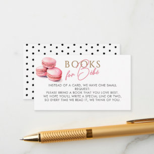 Waterverf Macarons Boeken voor Bébé Baby shower Informatiekaartje